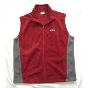 Men's Columbia Full Zip Polyester Sleeveless Vest Size Large (MJ1)